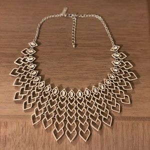 I.N.C. Silver-Tone Pavé Heart Necklace